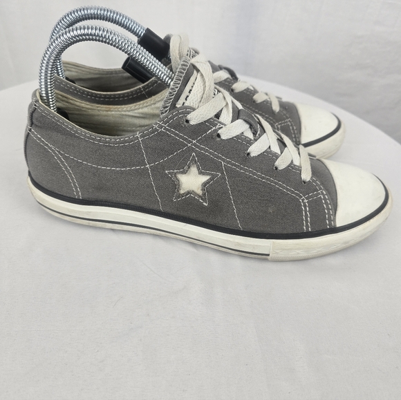 Converse One Star White And Gray Low Top Sneaker Sz 6 - Picture 4 of 7